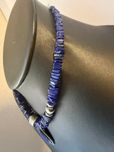 Load image into Gallery viewer, Navajo sterling silver lapis pendant necklace