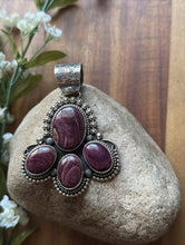 Load image into Gallery viewer, Native American Navajo Sterling Silver Purple Spiny Oyster Pendant Etta Enditto