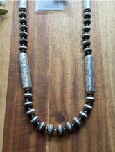 Load image into Gallery viewer, Southwestern Sterling Silver Saucer Bead Necklace. 28 inch. Gift