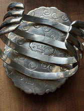 Load image into Gallery viewer, Tonya Rafael Navajo Sterling Silver Purple Charoite Coral Cluster Cuff Bracelet