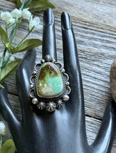 Load image into Gallery viewer, Native American Sterling Silver Royston Turquoise Ring Size 7.5 Mary Ellen