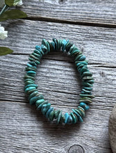 Load image into Gallery viewer, Blue Green Turquoise Nuggets 7 Inch Stretch Elastic Stretchy Bead Bracelet Gift