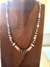 Load image into Gallery viewer, Sterling silver pink conch bead necklace 18 inch