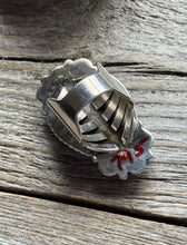 Load image into Gallery viewer, Native American Sterling Silver Kingman Turquoise Ring Size 7.5 A Jake