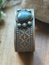 Load image into Gallery viewer, Navajo Native American Sterling Silver Turquoise Cuff Bracelet Maloney