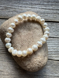 Freshwater Pearl 7 Inch Stretch Bead Bracelet Gift Southwestern