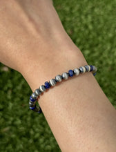 Load image into Gallery viewer, Lot of 14 Multi Stone 6mm 7 Inch 925 Sterling Silver Pearls Bead Bracelets Set