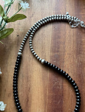 Load image into Gallery viewer, Sterling Silver Black Onyx W Multi Bead Pearls Necklace. 18 Inch. Gift
