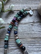 Load image into Gallery viewer, Tommy Rosita Singer T R Sterling Silver Blue Turquoise Bead Necklace 20 Inch