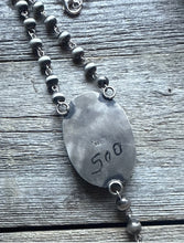 Load image into Gallery viewer, Navajo 925 Sterling Silver Royston Turquoise Pendant Rosary Necklace. 20 Inch KY