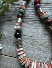 Load image into Gallery viewer, Tommy &amp; Rosita Singer T R Sterling Silver Red Spiny Oyster Bead Necklace 28”