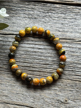 Load image into Gallery viewer, Bumblebee Jasper 7 Inch Stretch Bead Bracelet Gift Southwestern