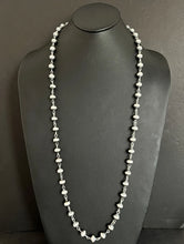 Load image into Gallery viewer, Sterling Silver 10mm Pearls Rosary Bead Necklace. 20 Inch.