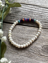 Load image into Gallery viewer, Freshwater Pearls Multi Stone 6.5 Inch Stretch Elastic Stretchy Bead Bracelet