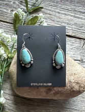 Load image into Gallery viewer, Navajo Native American Sterling Silver Turquoise Earrings KY