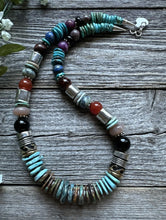 Load image into Gallery viewer, Tommy &amp; Rosita Singer T R Sterling Silver Turquoise Bead Necklace 20”