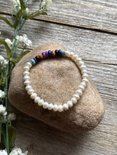 Load image into Gallery viewer, Freshwater Pearls Multi Stone 6.5 Inch Stretch Elastic Stretchy Bead Bracelet