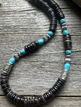Load image into Gallery viewer, Sugilite Sleeping Beauty Turquoise Sterling Silver Nuggets Bead Necklace 18 inch
