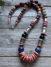 Load image into Gallery viewer, Tommy &amp; Rosita Singer T R Sterling Silver Red Spiny Oyster Bead Necklace 28”