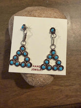 Load image into Gallery viewer, Navajo sterling silver turquoise earrings