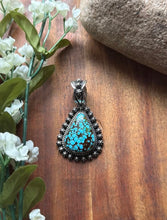 Load image into Gallery viewer, Navajo Sterling Silver Kingman Spiderweb Turquoise Pendant H Piasso