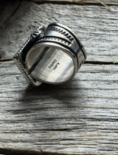 Load image into Gallery viewer, Native American Sterling Silver Golden Hill Turquoise Ring Size 7.5 A Jake