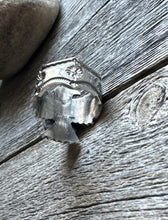 Load image into Gallery viewer, Sunshine Reeves Sterling Silver Bumblebee Jasper Thunderbird Stamped Ring Size 9
