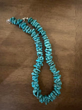 Load image into Gallery viewer, Sterling silver turquoise nugget necklace 18 inch