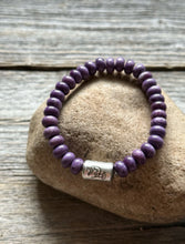 Load image into Gallery viewer, Kokopelli Purple 7 Inch Stretch Stretchy Elastic Bead Bracelet Gift