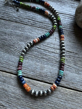Load image into Gallery viewer, Sterling silver multistone necklace 20 Inch
