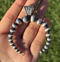 Load image into Gallery viewer, Sterling Silver Pearls Naja Bead Pendant 5mm-12mm 2.5 Inch