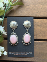 Load image into Gallery viewer, Navajo 925 Sterling Silver Pink Conch Earrings KY Southwestern