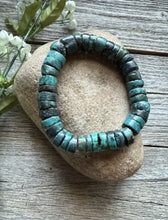 Load image into Gallery viewer, Turquoise Heishi 7 Inch Stretch Bead Bracelet Gift