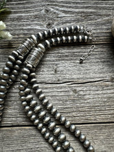 Load image into Gallery viewer, Southwestern Sterling Silver Multi Strand Pearls Bead Necklace 22 Inch 6,7,8mm