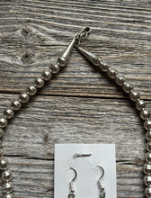 Load image into Gallery viewer, Mini Squash Blossom Sterling Silver Red Coral Shadow Box Necklace Set 22 Inch