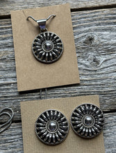 Load image into Gallery viewer, Navajo Native Sterling Silver Necklace Earrings Chain Set PA Gift 24 Inch