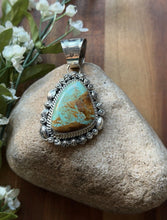 Load image into Gallery viewer, Navajo Sterling Silver Number 8 Turquoise Handmade Pendant K Yazzie Gift