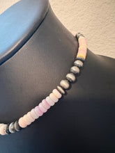 Load image into Gallery viewer, Sterling silver pink conch bead necklace 18inch