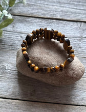 Load image into Gallery viewer, Tigers Eye 7 Inch Stretch Elastic Stretchy Bead Bracelet Gift
