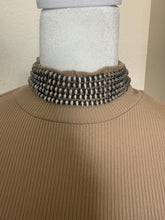 Load image into Gallery viewer, Sterling silver 5 mm multistrand necklace 14 inch