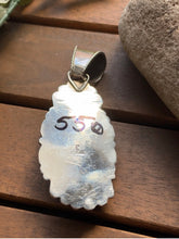 Load image into Gallery viewer, Navajo Native American Sterling Silver Turquoise Pendant. Etta E Gift