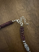 Load image into Gallery viewer, Sterling silver purple spiny oyster wb turquoise bead necklace 18 inch