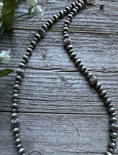 Load image into Gallery viewer, Southwestern Sterling Silver Lariat Y Pearls Bead Necklace 18 Inch