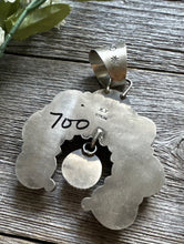 Load image into Gallery viewer, Navajo Sterling Silver Green Palomino Turquoise Naja Pendant Handmade KY