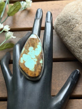 Load image into Gallery viewer, Navajo Native Sterling Silver Number 8 Turquoise Adjustable Ring Leslie Nez Gift