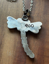 Load image into Gallery viewer, Navajo Sterling Silver Multi Stone Turquoise Spiny Oyster Dragonfly Pendant T