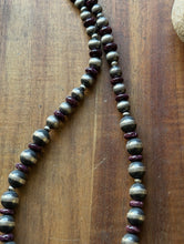 Load image into Gallery viewer, Southwestern Sterling Silver Purple Spiny Oyster Pearls Bead Necklace 20 inch
