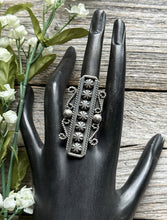 Load image into Gallery viewer, Navajo Native Sterling Silver Stamped Ring Size 7.5 Geneva