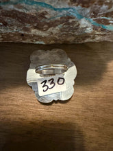 Load image into Gallery viewer, Navajo sterling silver turquoise cluster ring adjustable