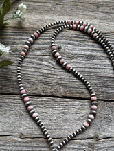 Load image into Gallery viewer, Jacla Sterling Silver Multi Graduated Pink Conch Pearls Bead Necklace 24 inch